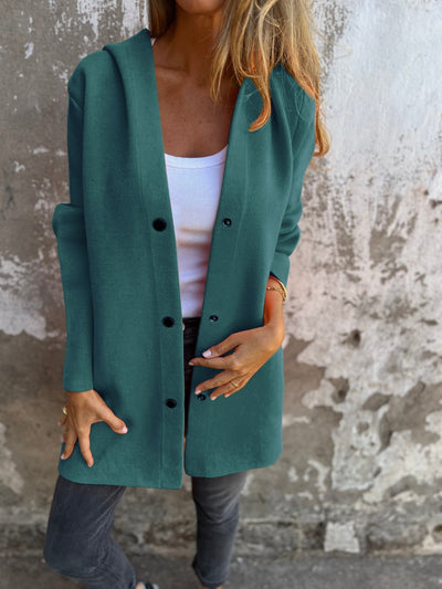 Pina | Casual jakna na en gumb s kapuco