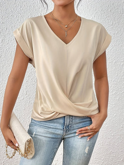 Gigi™ – Eleganten top z vozlom in V-izrezom
