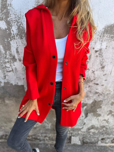 Pina | Casual jakna na en gumb s kapuco